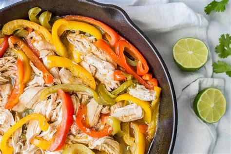Originally, the term referred to a grilled strip of meat served in a tortilla. Easy No Marinade Chicken Fajitas - Plating Pixels