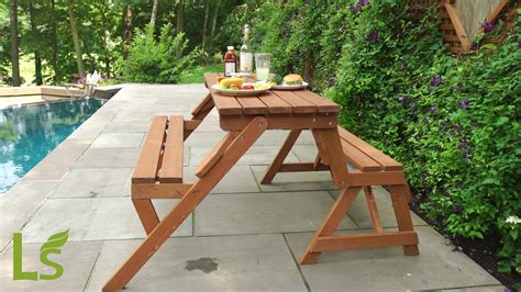 Fptb7104 Convertible Picnic Table And Garden Bench Youtube