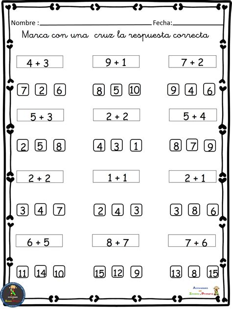 Primero vamos a ver juegos de sumas para niños de 7 a 8 años. Ejercicios de Matemáticas conteo-sumas-restas Primero ...