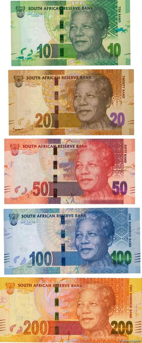 10 Au 200 Rand Lot South Africa 2005 Plot 4320217 Banknotes