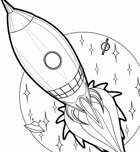 Children have a special fascination for space and astronauts, making these rocket ship drawings very popular among them. √ 24 Rocket Ship Coloring Page in 2020 | Space coloring ...