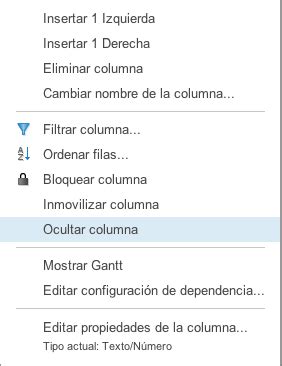 Ocultar Y Mostrar Columnas Art Culos De Ayuda De Smartsheet