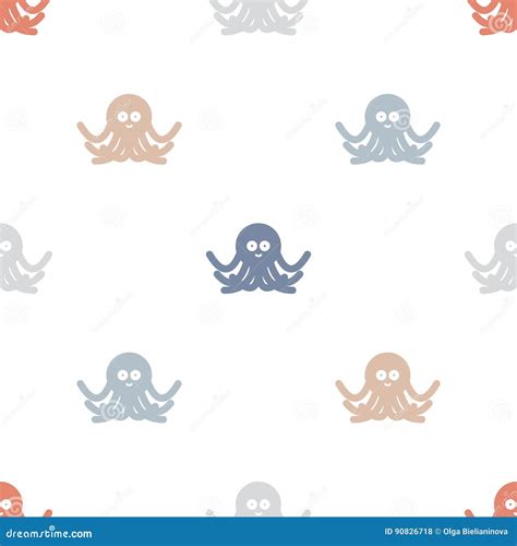 Octopuses Background Pattern Stock Vector Illustration Of Underwater