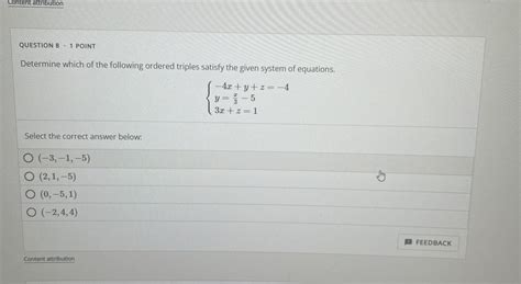 solved determine which of the following ordered triples