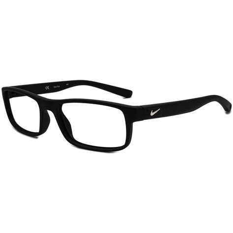 nike eyeglasses 7090 001 matte black rectangular frame 53[]17 140 eyeglass frames