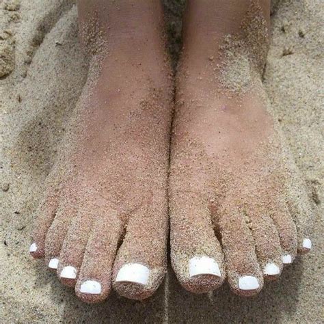 A Little Sand Between My Toes Tammy Taylor White Polish Toes By Terrie P Barefoot Girls