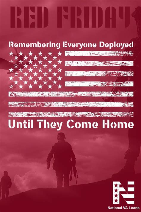 Red Friday Remember Everyone Deployed Support Veterans Veteran