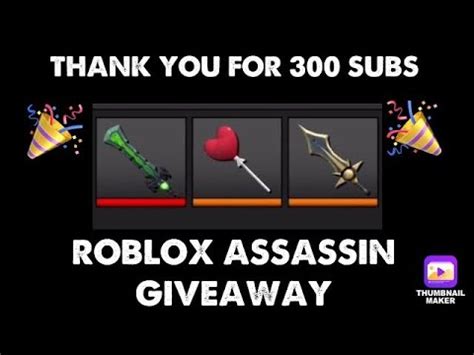 Roblox Assassin 300 Subscriber Giveaway WINNERS YouTube