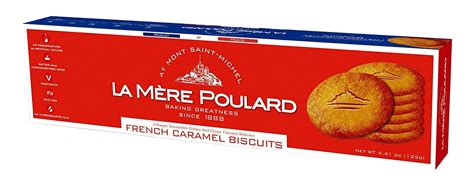 La Mere Poulard Galettes Caramel De Cookies 125 Gram Pack Of 14 Grocery