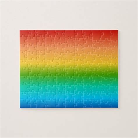 Colorful Rainbow Color Gradient Jigsaw Puzzles Zazzle