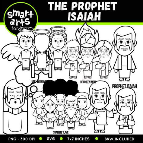 Prophet Isaiah Clip Art Bible Based Bible Characters Vbs Etsy