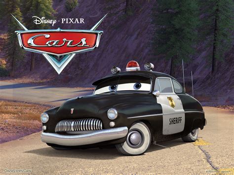 Free Download The Sheriff Police Car From Pixars Cars Movie Wallpaper