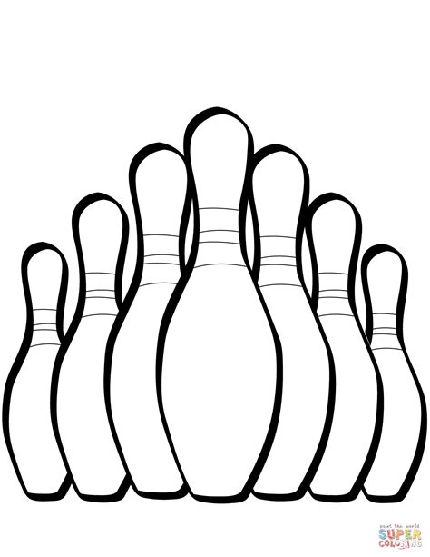 Seven Bowling Pins Coloring Page Free Printable Coloring Pages