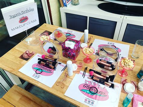 The Table Is Set Up With Makeup And Other Items For Making Lip Glosses On It