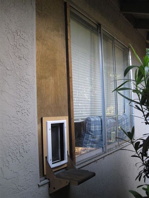Removable cat door mounts on window screen frame and is removable. How To: Build a Custom Cat Door in a Window (Spring/Summer Edition) | Cat door, Cat door for ...