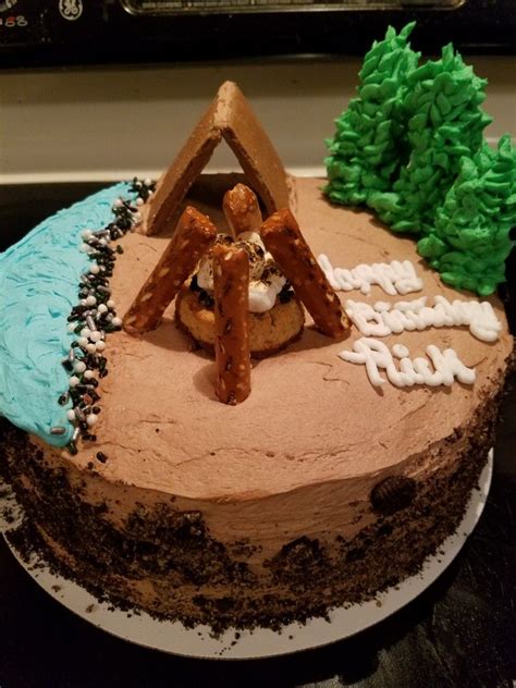 Best birthday gifts for teenage daughters. My daughter's boyfriends birthday cake. He likes camping ...