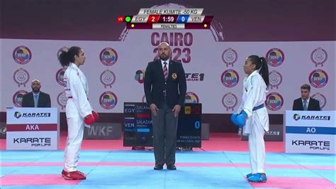 Karate 1 Cairo Final Female Kumite 50kg Reem Ahmed Vs Yorgelis Salazar Youtube