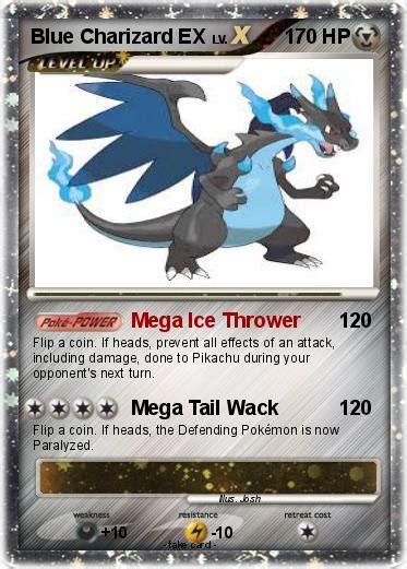 When charizard roars, that temperature climbs even higher. Pokémon Blue Charizard EX - Mega Ice Thrower - My Pokemon Card