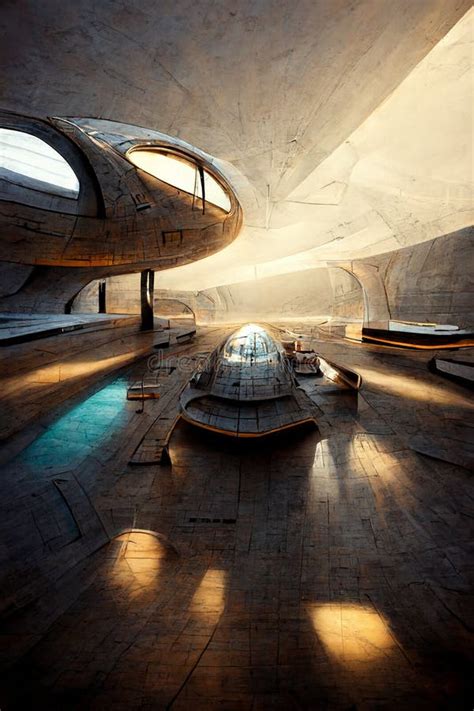 View Of The Space Base In The Futuristic City 3d Render And Digital