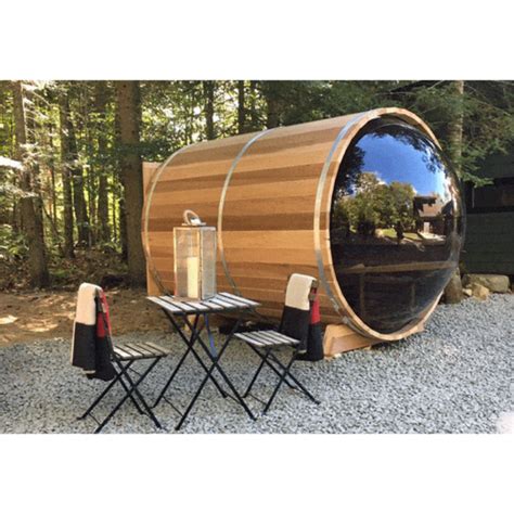 Dundalk Leisure Craft Clear Cedar Panoramic View Cedar Barrel Sauna My Sauna World