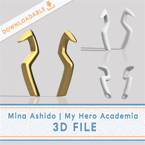 Stl File Mina Ashido Horns My Hero Academia 🤘・3d Print Design To
