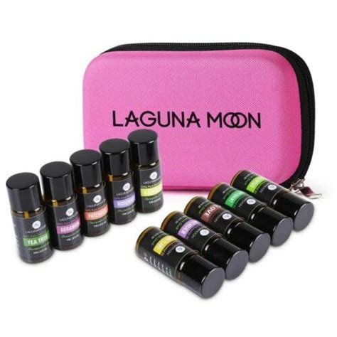 Lagunamoon Essential Oils Set Premium Therapeutic Aromatherapy 10 Pcs