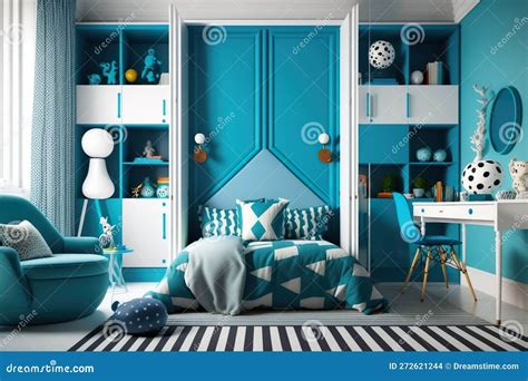 Bedroom Interior For Kids Stock Illustration Illustration Of Decor