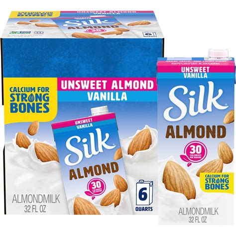 Buy Silk Shelf Stable Almond Milk Unsweetened Vanilla Dairy Free