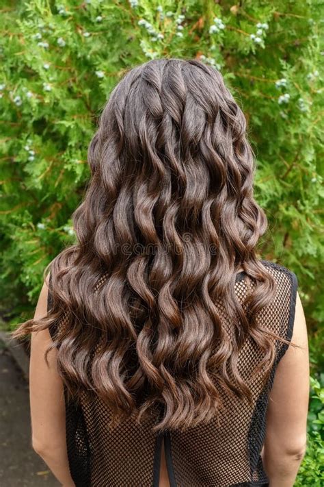 hairstyle from long curly hair from the back stock image image of glamour hairstyle 28496933