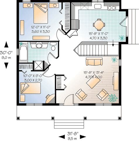 2 Bedroom Cottage House Plan 21255dr Architectural Designs House