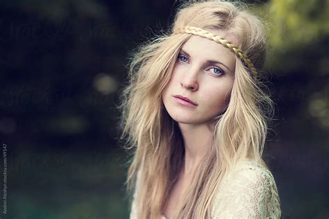 Portrait Of A Beautiful Blonde By Andrei Aleshyn Stocksy United