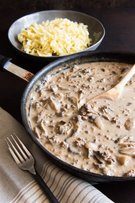 Thicken it up if necessary with whatever cooks thicken things with. Best Ground Beef Stroganoff Recipe - House of Nash Eats