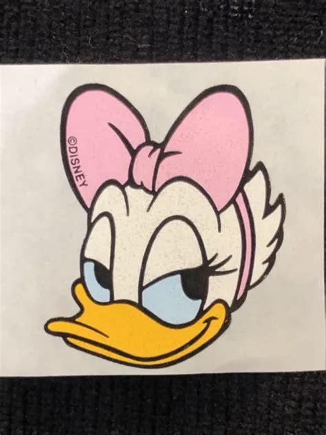 VINTAGE DISNEY DAISY Duck Vinyl Decal Stickers Lot Of 3 Yellow Pink 80s