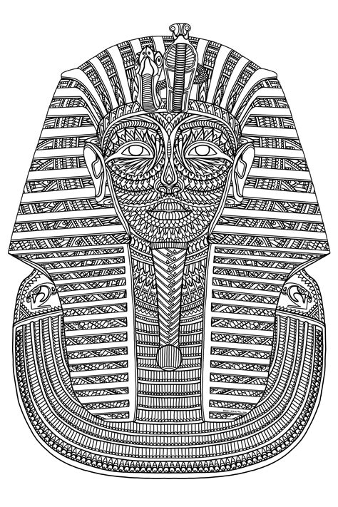 Tutankhamun Mask Drawing At Explore Collection Of