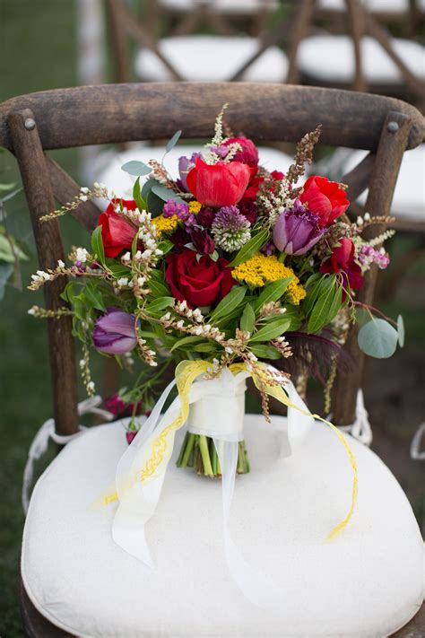 Kentucky Derby Wedding Inspiration Purple Bridal Bouquet Simple