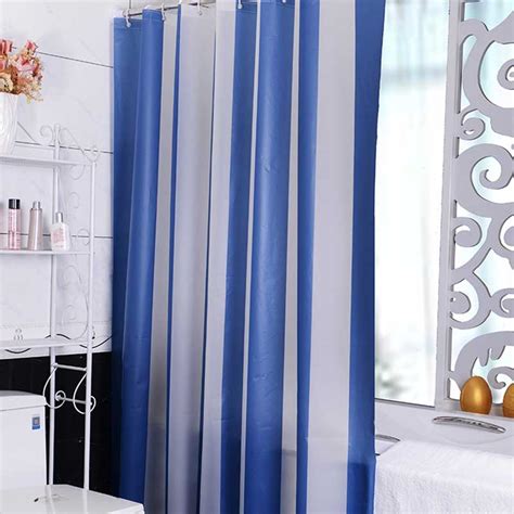 Modern Striped Pattern Design Shower Curtain Bathroom Waterproof Mildewproof Polyester Fabric