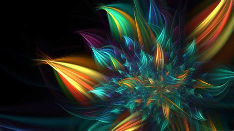 Multicolor Fractal Flower Hd Abstract Wallpapers Hd Wallpapers Id