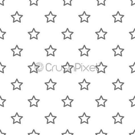 Colorful Star Seamless Pattern Isolated On White Background Stock
