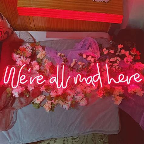 Were All Mad Here Neon Sign Custom Home Decoration Neon Etsy Australia
