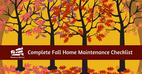 Complete Fall Home Maintenance Checklist Free Download Hfh