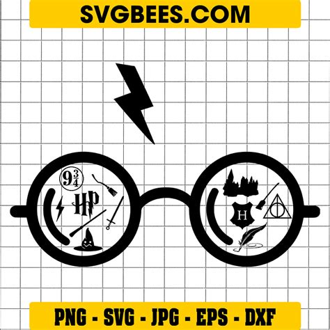 Harry Potter Glasses Svg By Svgbees Svg Files For Cricut Get Premium