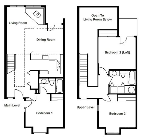Floor Plan Two Bedroom Loft Rci Whispering House Plans