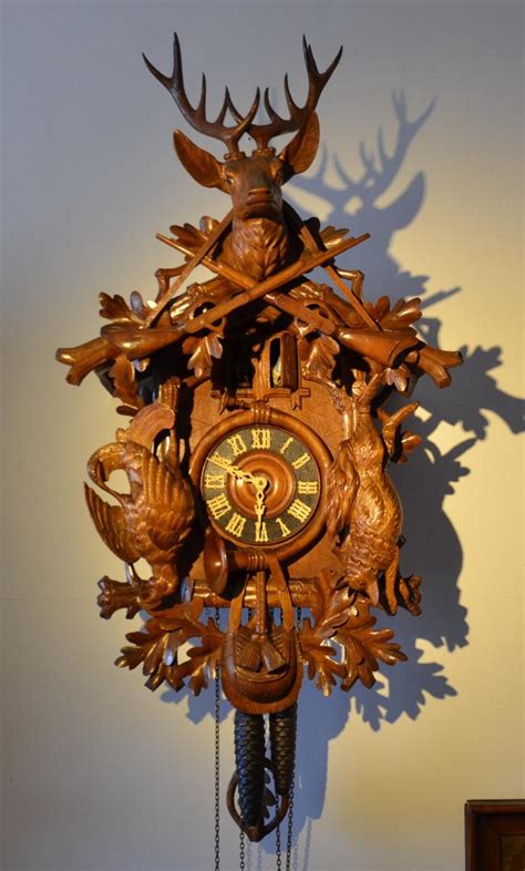 Original Black Forest Cuckoo Clock With Double Door Functio