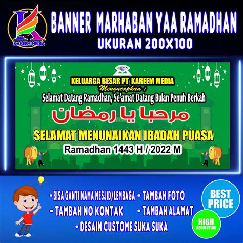 Spanduk Marhaban Yaa Ramadhan Banner Marhaban Yaa Ramadhan Spanduk