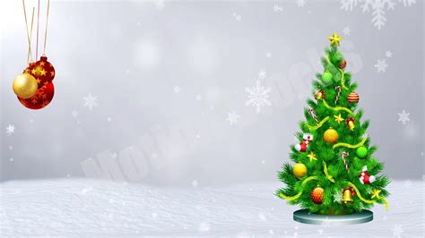 White Christmas Tree Motion Background 4k Youtube