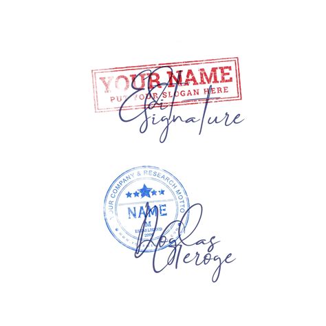 Digital Stamp And Signature Preciuos Stamp