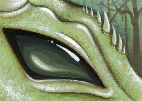 Eye Of The Moss Dragon Painting By Elaina Wagner Pixels