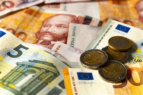 Croatia Joins The Eurozonecroatian Banknotes And European Banknotes