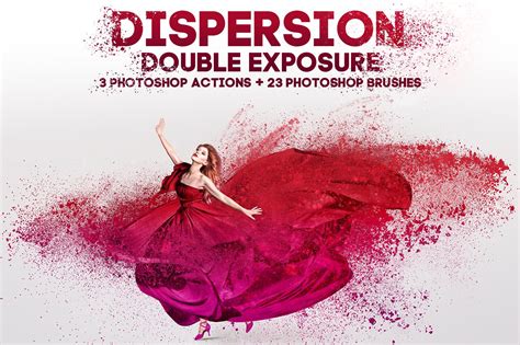Dispersion Effect Photoshop Action 3 Dispersions Double Etsy