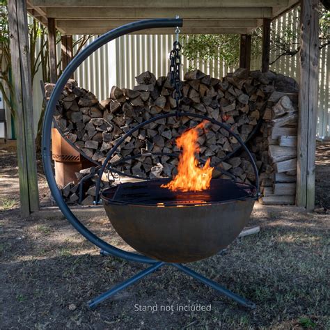 42 Hanging Cauldron Fire Pit Large Diy Backyard Firepit With Cooking